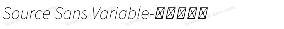 Source Sans Variable字体转换